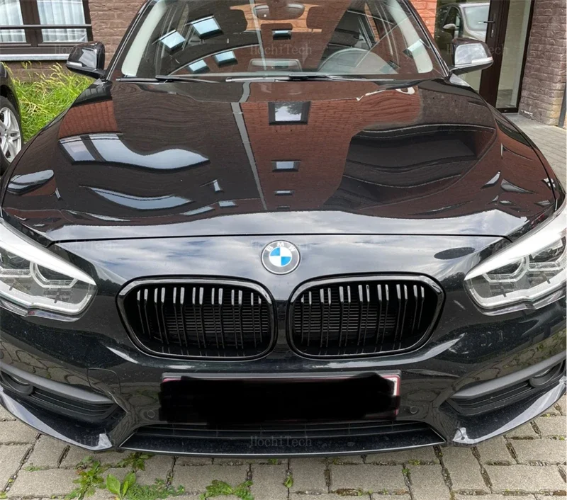 New Look Car Grille Grill Front Kidney Glossy 2 Line Double Slat For BMW 1 series F20 F21 LCI 2015-2018 Accessories
