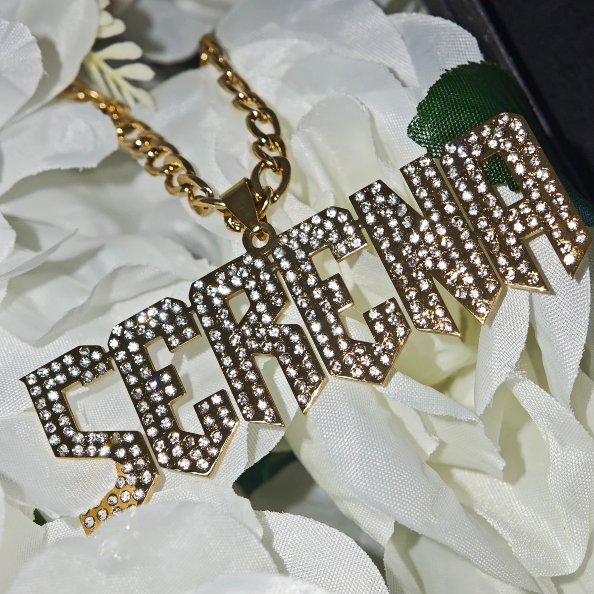 Personalized Custom Name Necklace Full Diamond 18k Gold Cuban hain Stainless Steel Customized Hip Hop Necklace Gift For Her