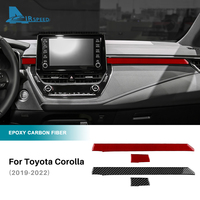 Real Soft Carbon Fiber Sticker For Toyota Corolla E210 2019 2020 2021 2022 2023 2024 Co-pilot Strip RHD LHD Interior Accessories