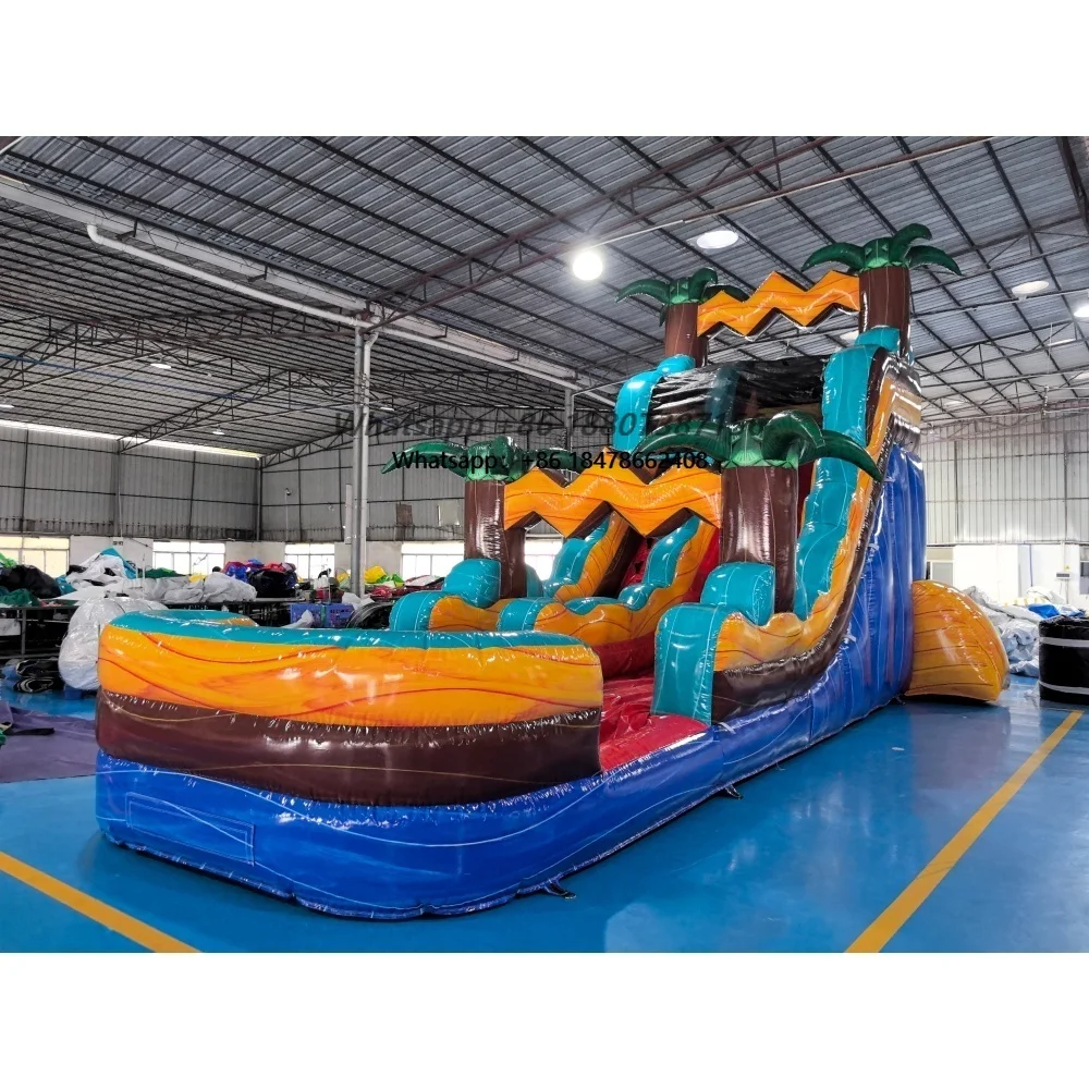 

Wholesale Price PVC Giant Inflatable Water Dry Slide Pool Double Waterslide for Adults Customized Commercial Quality