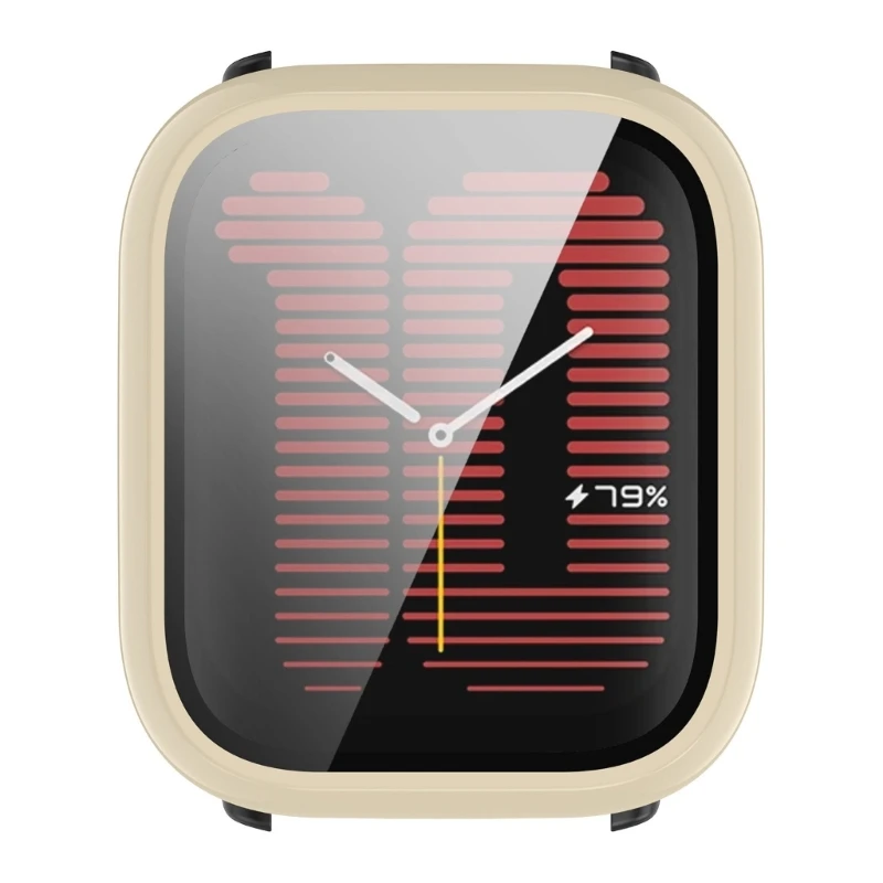 Модный ПК + стеклянный чехол. Гладкий защитный чехол. Универсальный чехол для активных умных часов. Предотвращает попадание пыли