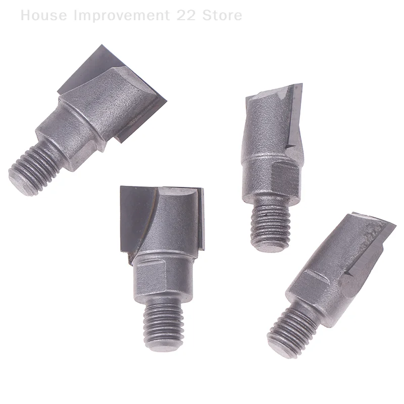 10mm Shank Wooden Door Lock Slotting Cutter 16.5-22mm Tungsten Steel Woodworking Milling Cutter Tools Screw Thread