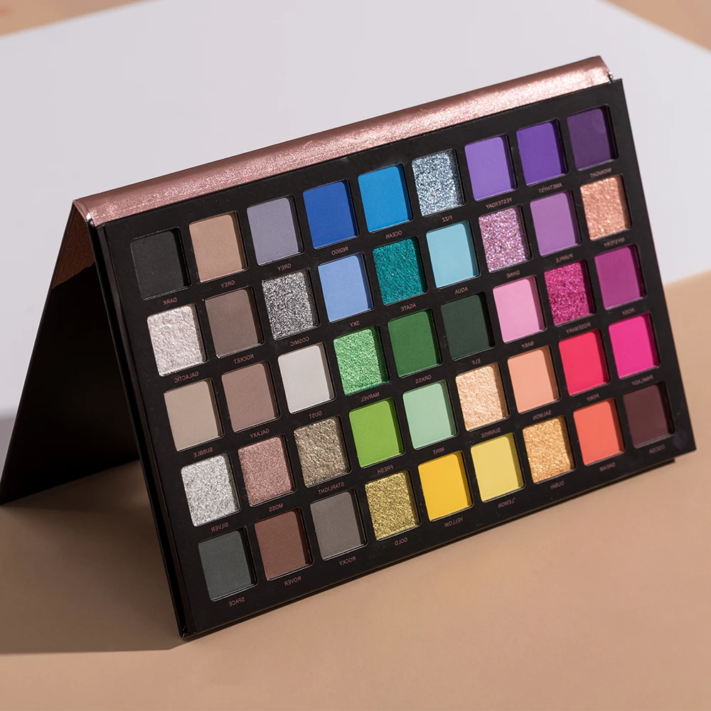 لوحة ظلال عيون عارية طبيعية ، صبغة عالية ، لون دافئ ، مكياج ملون ، نيون لامع غير لامع ، 45 لونًا #3