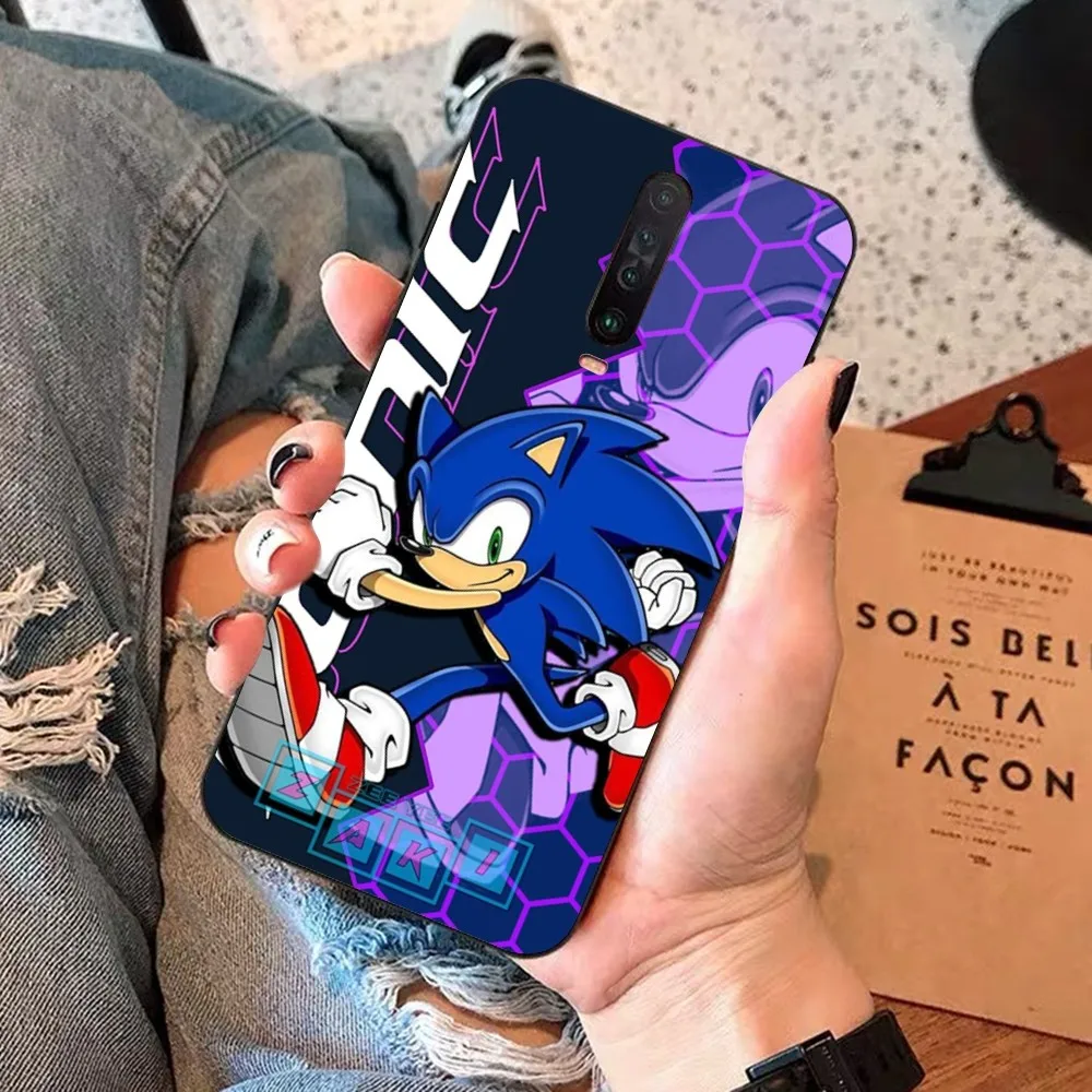 Anime Cartoon S-Sonics H-Hedgehogs Phone Case For Redmi 5 6 7 8 9 10 Plus Pro 6 7 8 9 A GO K20 K30 K40 Pro Plus F3 Fundas