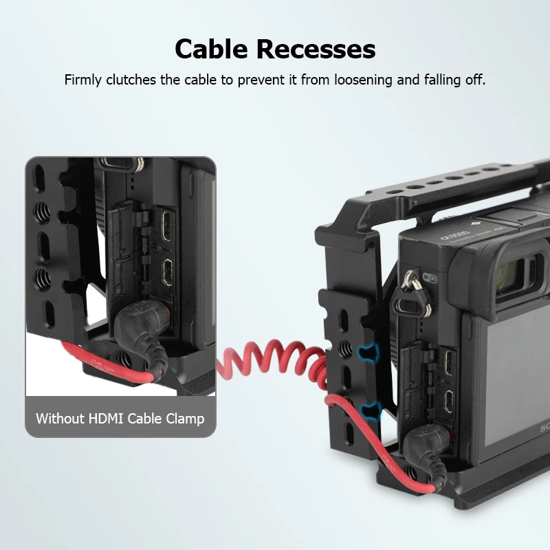 CAMVATE Aluminum Full Camera Cage for Sony a6700 with Shoe Mount & Arca-Type Base and NATO Rail for Handle LED Light Monitor Mic