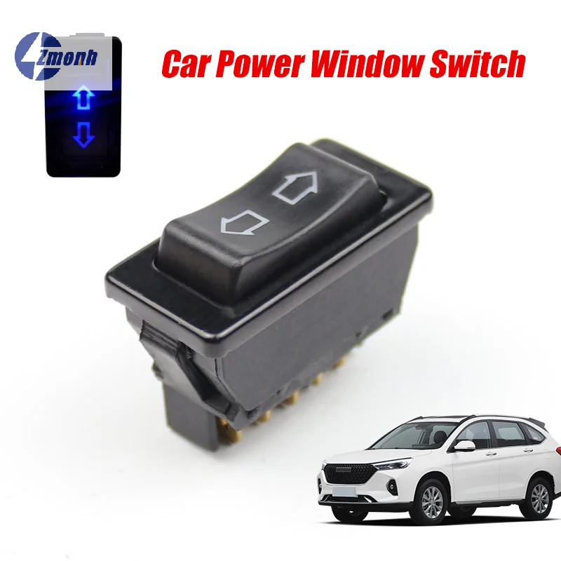 New！Universal Direct Current 12V 20A Auto Car Power Window Switch 5 Pins(Blue)
