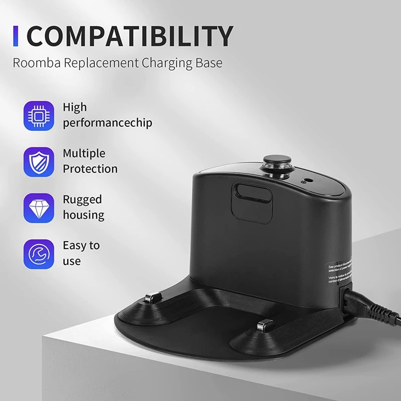 Stasiun Dok pengisi daya untuk IRobot Roomba E5 E6 I1 I3 I4 I6 I7 I8 500 600 700 800 900 seri basis pengisian colokan EU