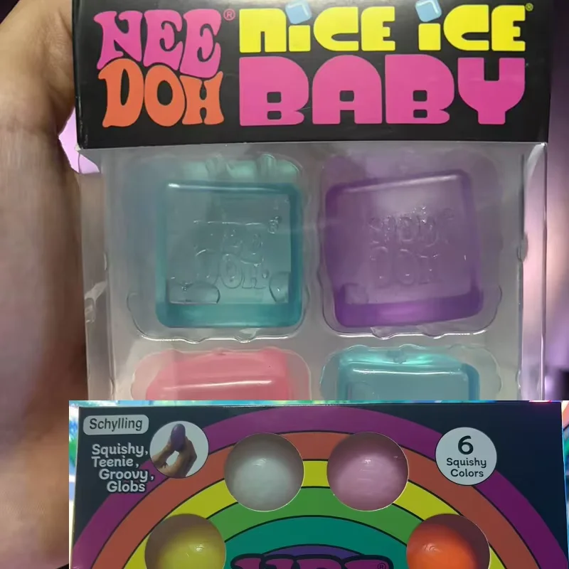 Novo Brinquedo Sensorial Needoh Nice Ice em Formato de Bebê, Brinquedo Super Sólido para Apertar e Amassar, Brinquedo Anti-Estresse e Relaxante para Adultos