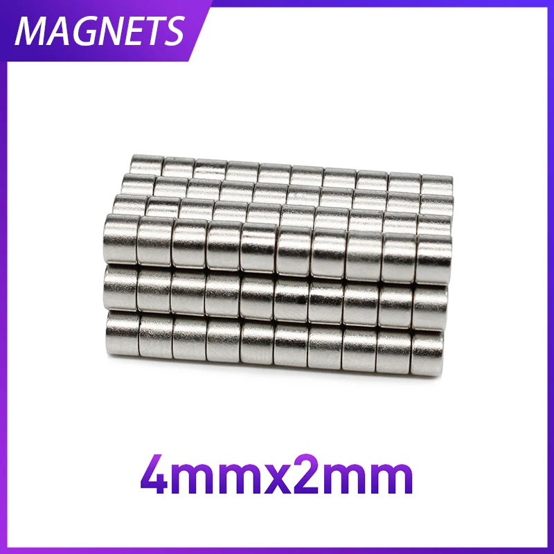 

50/100/200/500/1000/2000PCS 4x2 Small Round Rare Earth Magnets Strong 4x2mm N35 4mm*2mm Permanent Neodymium Magnets Disc 4*2 mm