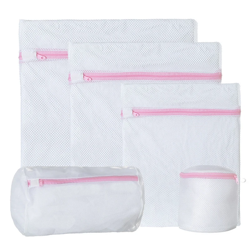 

Square Zippered Mesh Laundry Wash Bags Foldable Delicates Lingerie Bra Socks Underwear Washing Machine Clothes Protection Net