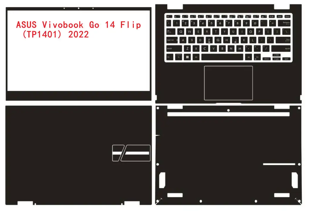 r For ASUS Vivobook Go 14 Flip TP1401 TP1401K TP1401KA 2022 Full Body Laptop Vinyl Decal Cover Sticker Skin Protecto