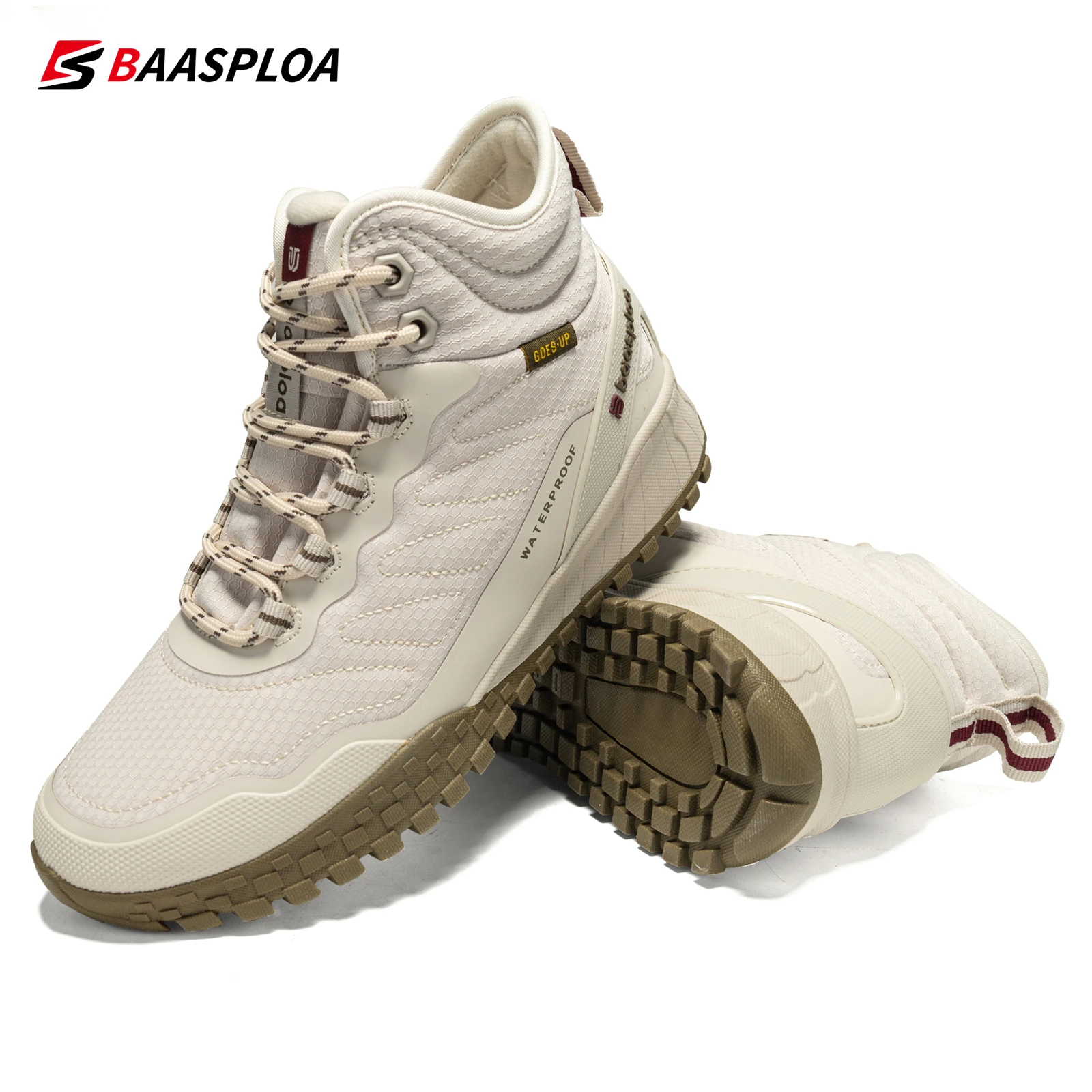 

Baasploa Winter Women Sneakers New Plush Warm Ankle Boots for Women Comfort Waterproof Walking Shoes Non-Slip Snow Boots