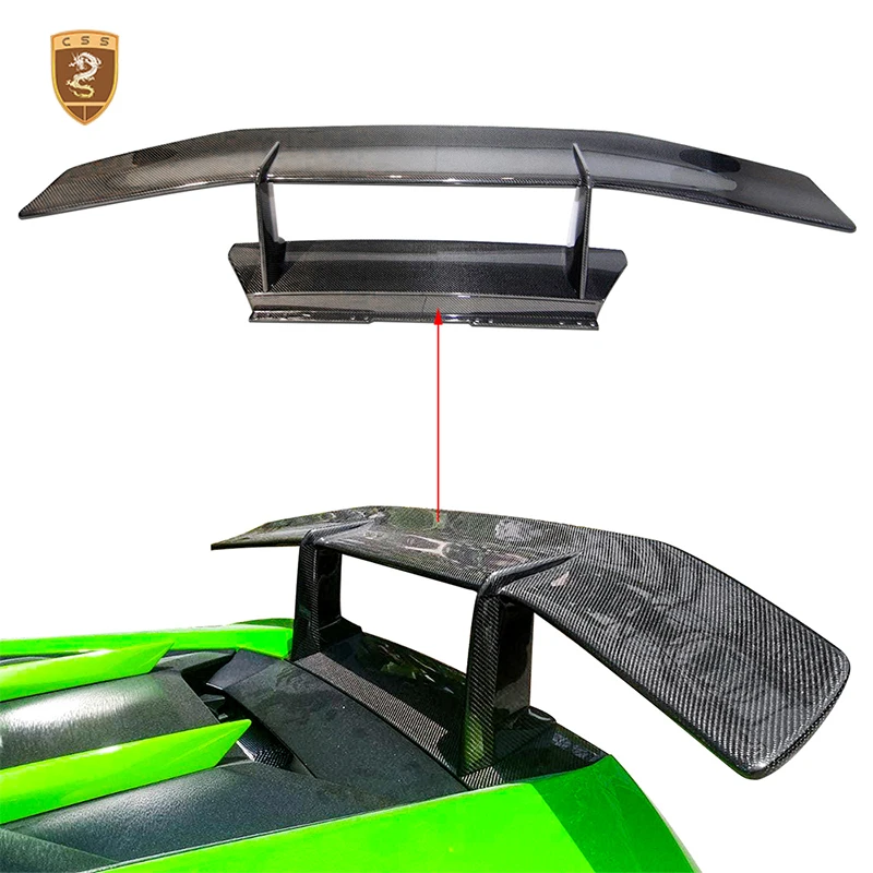 

Huracan P Style Car Rear Truck High Quality Dry Carbon Fiber Spolier Wing Racing Lid With Base For Lamborghini LP580/610/640