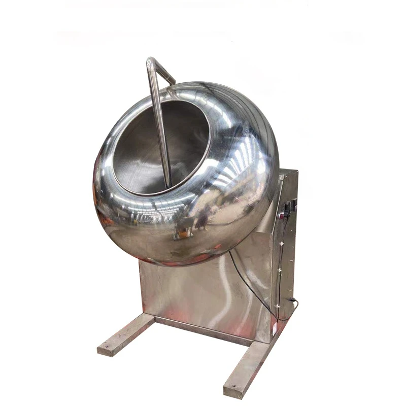 Nut Peanut Almond Chocolate Coating Processing Machine For Nut Candy Production Of Chocolate Coater