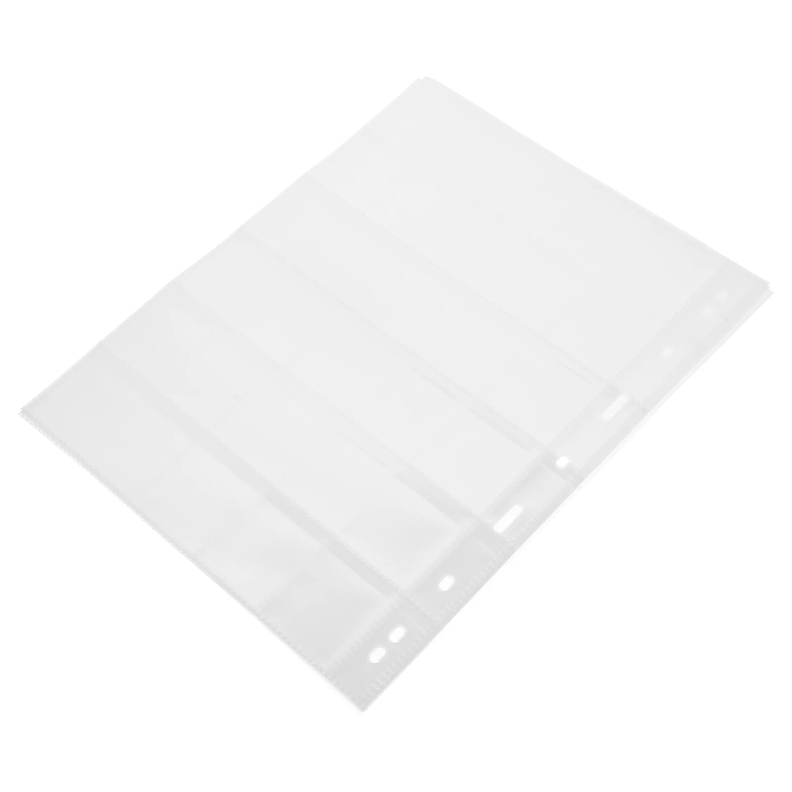 

10 Sheets 30 Pockets Philatelic Album Pages Transparent Stamp Collecting Supplies Coin Loose Leaf Storage Book