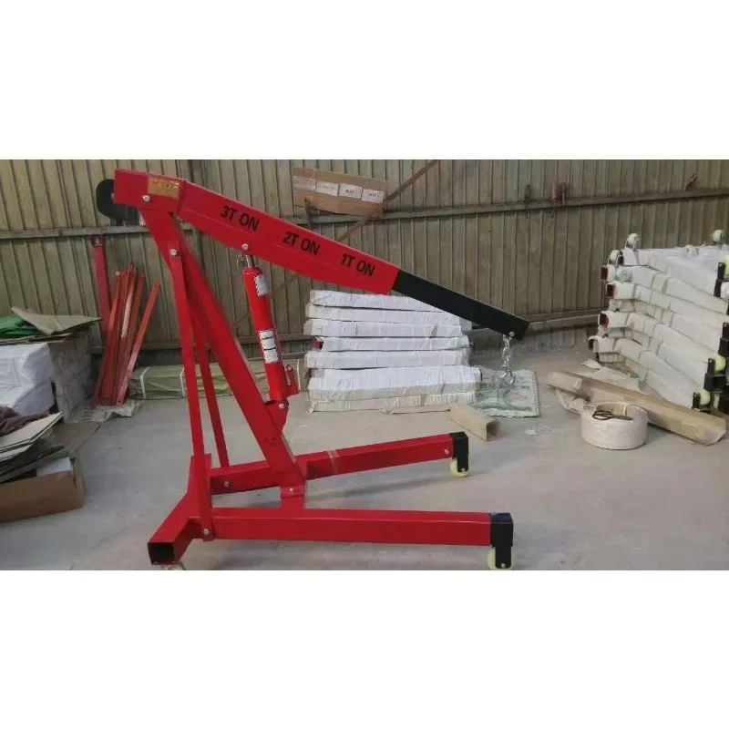 2 Ton Hydraulic Folding Engine Crane Stand Hoist Lift Jack with Wheels Workshop