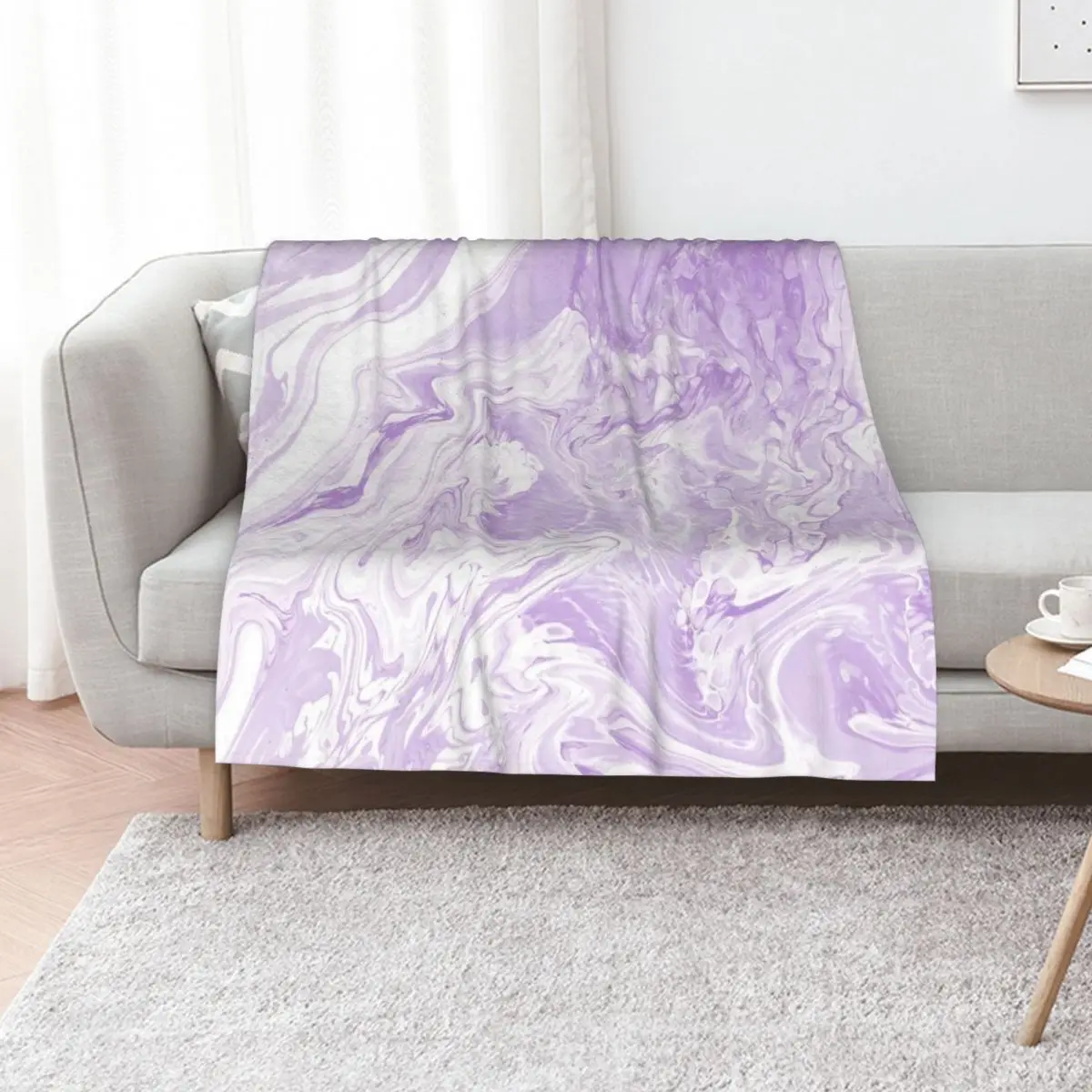 LAVENDER MARBLE Throw Blanket decorative Kid'S Soft Soft Plaid Sofas blankets ands Blankets