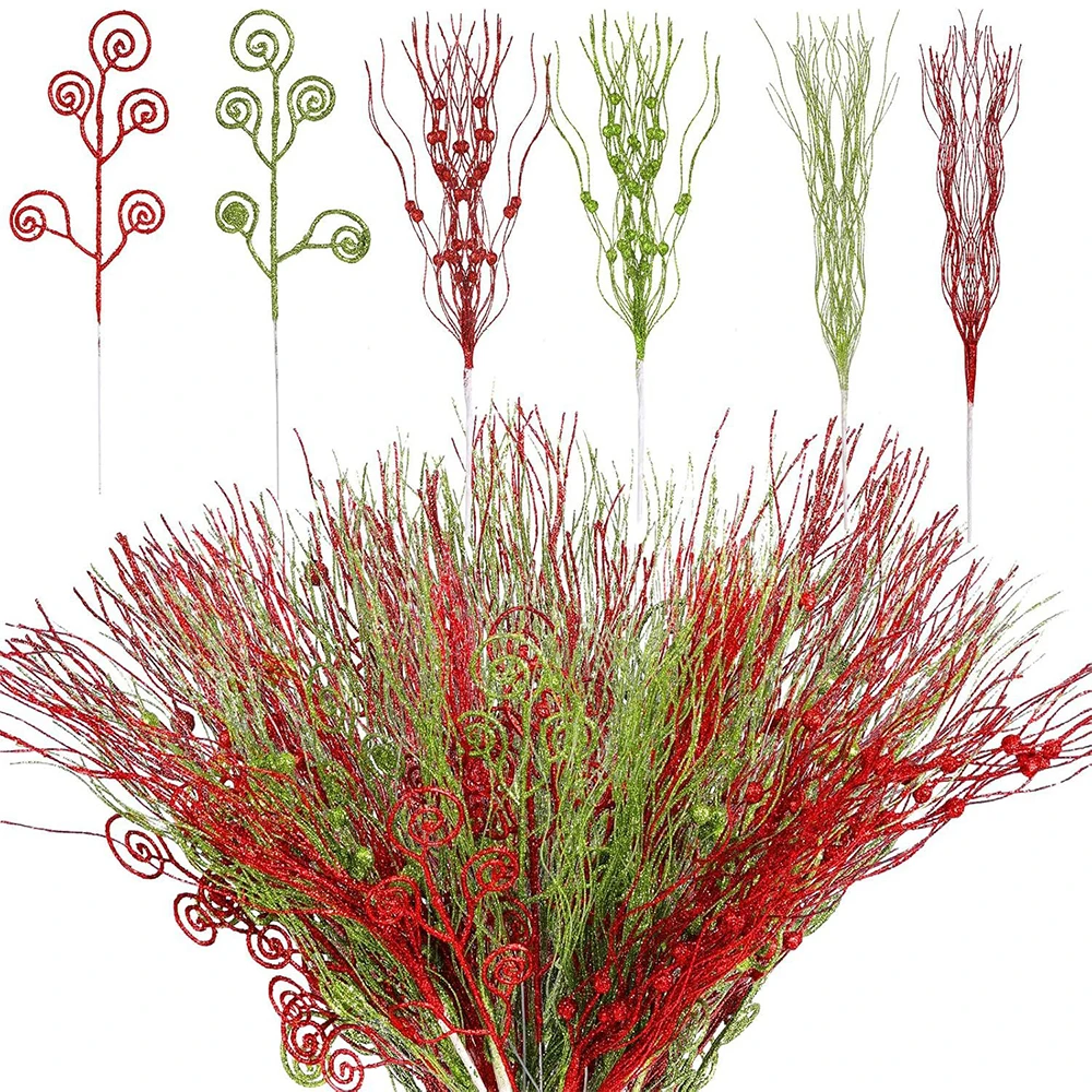 8Pcs Glitter Artifi… - image