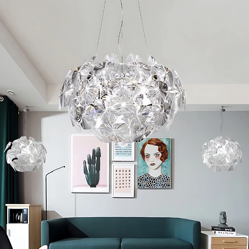 Lampe LED suspendue en acrylique au design nordique moderne, luminaire décoratif d'intérieur, idéal pour un salon, une chambre à coucher ou un restaurant