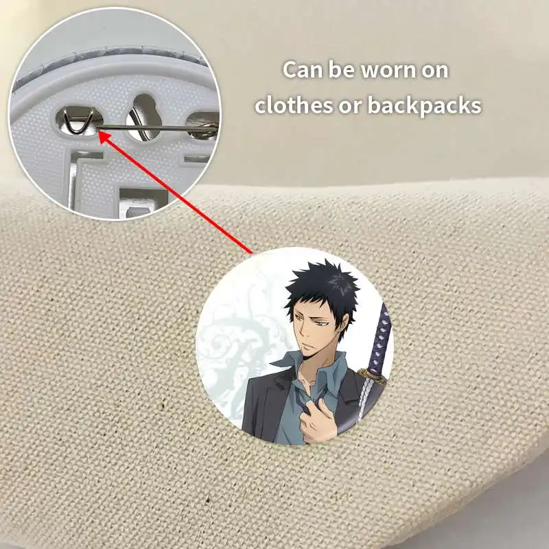 Yamamoto Takeshi Game Anime Character Soft Button Badge Brooch anchor Peripherals Pin Tinplate Customize Peripheral Pupil
