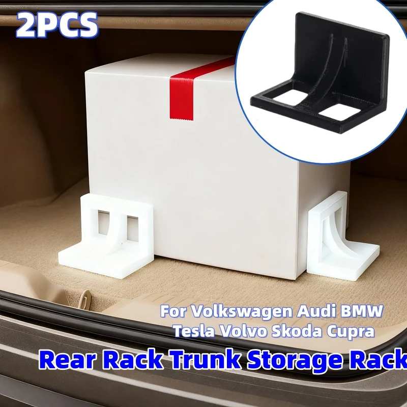 

1PCS Rear Rack Trunk Storage Rack With Velcro Car Interior Storage Accessories For Volkswagen Audi BMW Tesla Volvo Skoda Cupra