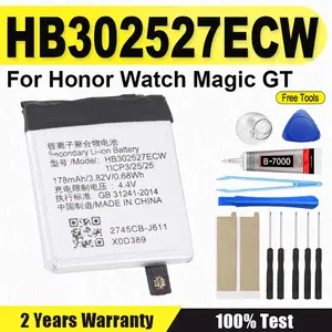 Bilashmart HB302527ECW BackShell High Quality BackShell Battery Huawei Honor Watch Magic GT 178mAh Watch Battery Replacement