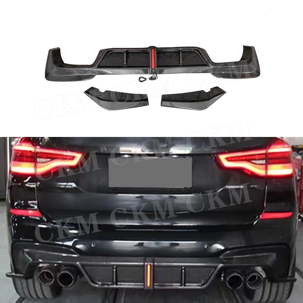 

Carbon Fiber Splitter Rear Bumper Lip Diffuser with Light For BMW X3M F97 2018-2021 Rear Diffuser Lip Chin Canard FRP Body Kits