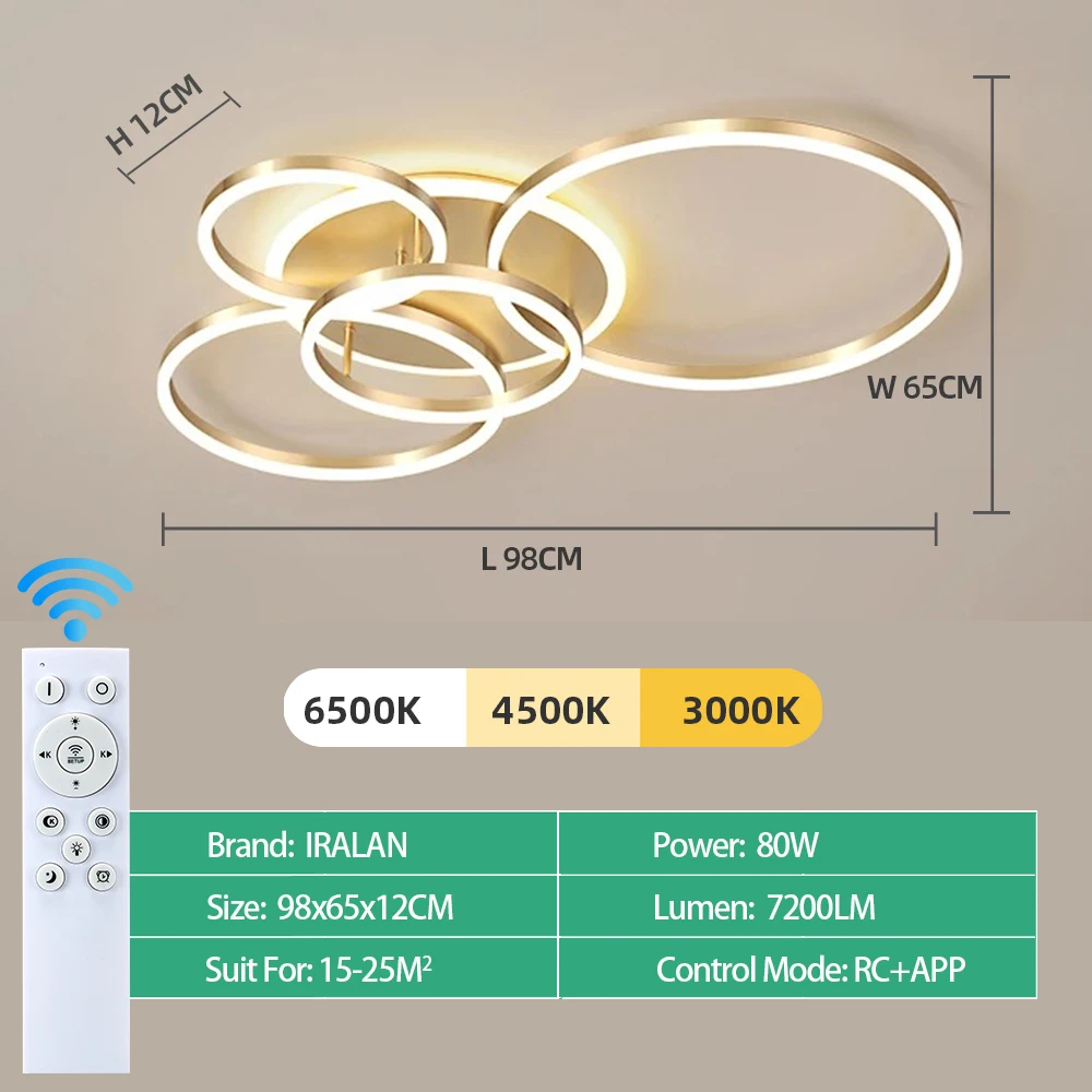 Moderne LED-plafondkroonluchter Verlichting voor thuis Woonkamer Studeerkamer Slaapkamer Dimbare plafondlamp Binnenverlichting decoratie Lampen