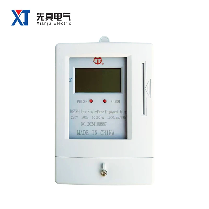 Single Phase Electronic Prepaid Electricity Meter Wall Mounted Design IC Card kwh 99999.9 Multi-rate Meter Manufacturers