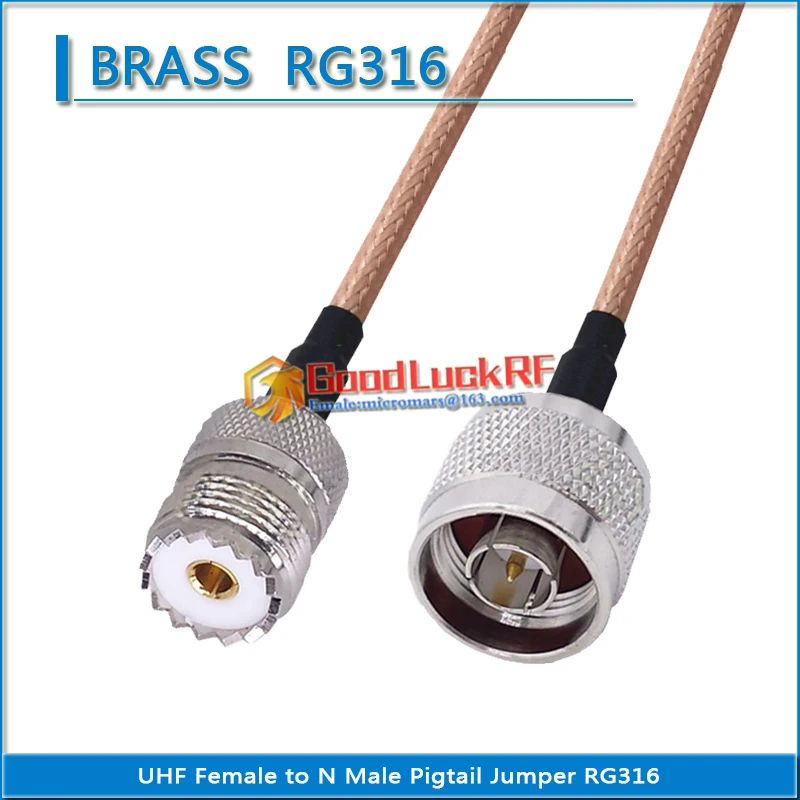 

High-quality PL259 SO239 PL-259 SO-239 UHF Female to L16 N Male Pigtail Jumper RG316 extend Cable 50 ohm low loss