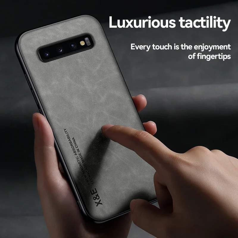 For Samsung Galaxy S8 S9 S10 Plus Case Luxury Leather Magnetic Car Holder Phone Case For Samsung S10E Note 8 9 10 Back Cover