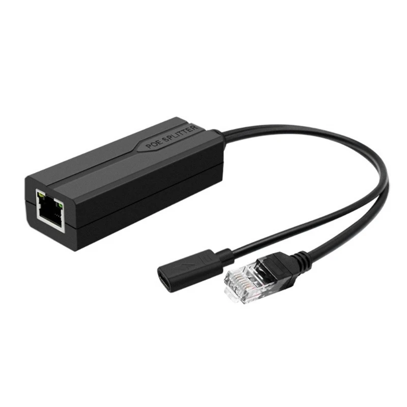 USB C POE Splitter USB C POE Separator,Efficient 48V to 5V Conversion for Low Voltages Gadgets Power Converters