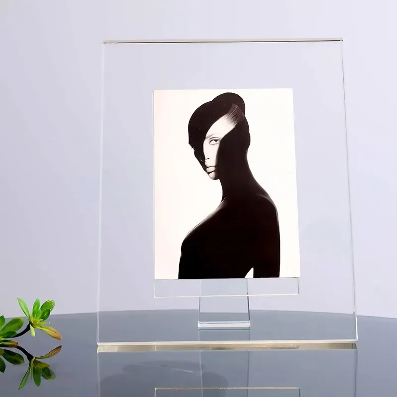 Luxury Clear K9 Crystal Photo Frame Tabletop 4 By 6 5x7 Inches Rectangle For Home Decoration Gifts Modern