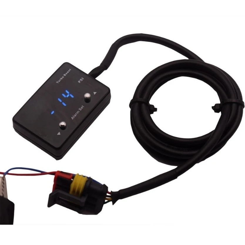 Black Digital Water Temperature Monitoring Gauge with 1/8NPT Sensor for Turbo Diesel Vehicles 12V Red LED Display