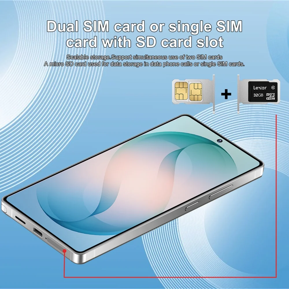 K-Touch S27 Ultra Mobile Phones Smartphone 7.3 Inch 4G 5G Dual Card Dual Standby Cell Phone 16+48MP Camera 7800mAh Android 15 WIFI GPS Global Version Cellphones For Men Women