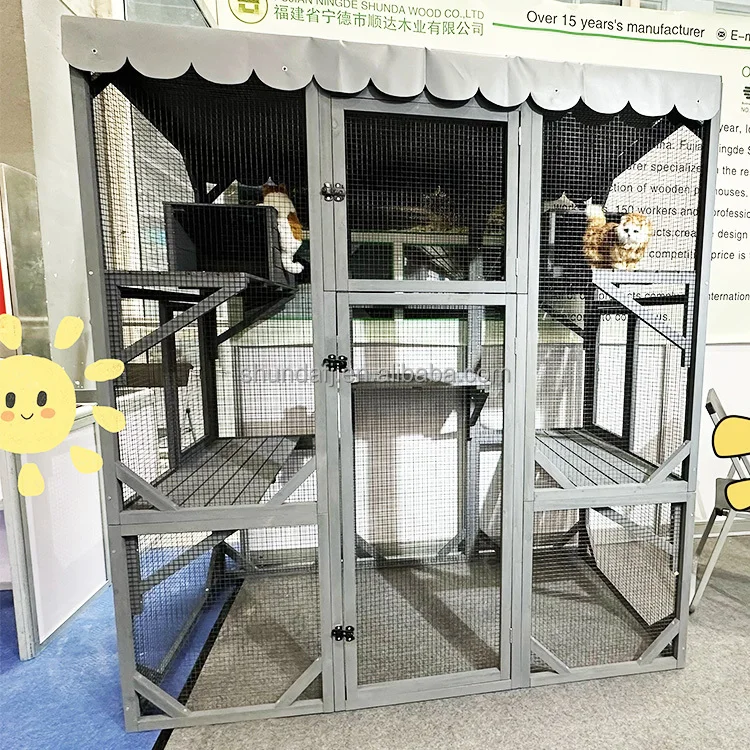 SDCH011-B Eco-friendly Outdoor Wooden Enclosure For Reptile Cage Chameleon Lizards Guanas Cage Cat House view 2
