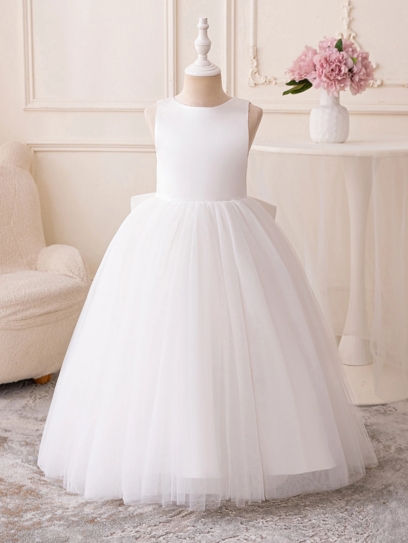 Flower Girl Wedding Dress Children's Formal Gauze Birthday Party Elegant Princess Evening Dress Girls' Fancy Dance Costumes
