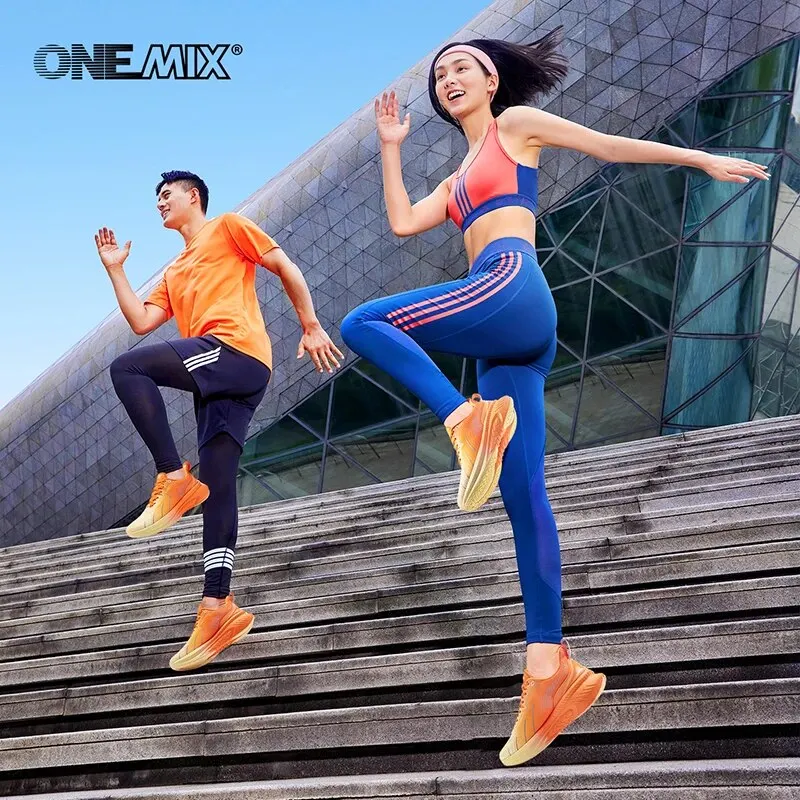 Onemix รองเท้าวิ่งกันกระแทกสำหรับผู้ชาย, รองเท้าวิ่งรองรับแรงกระแทกแบบผูกเชือกรองเท้ากีฬากลางแจ้งกันลื่นสำหรับผู้หญิง