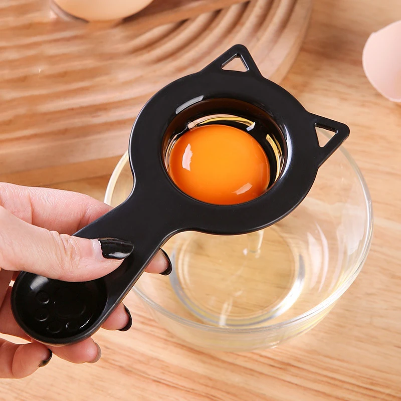 

1 шт. 2-в-1 сепаратор для яиц с милым мультяшным котом и мерный стаканчик, легкий желтк и белый фильтр для выпечки и приготовления пищи, уличная посуда