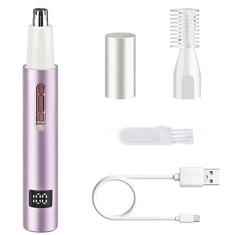 AA20-Nose & Eyebrow Hair Trimmer For Men & Women - USB Rechargeable Facial Trimmer, Painless And Easy Clean Beauty Kit