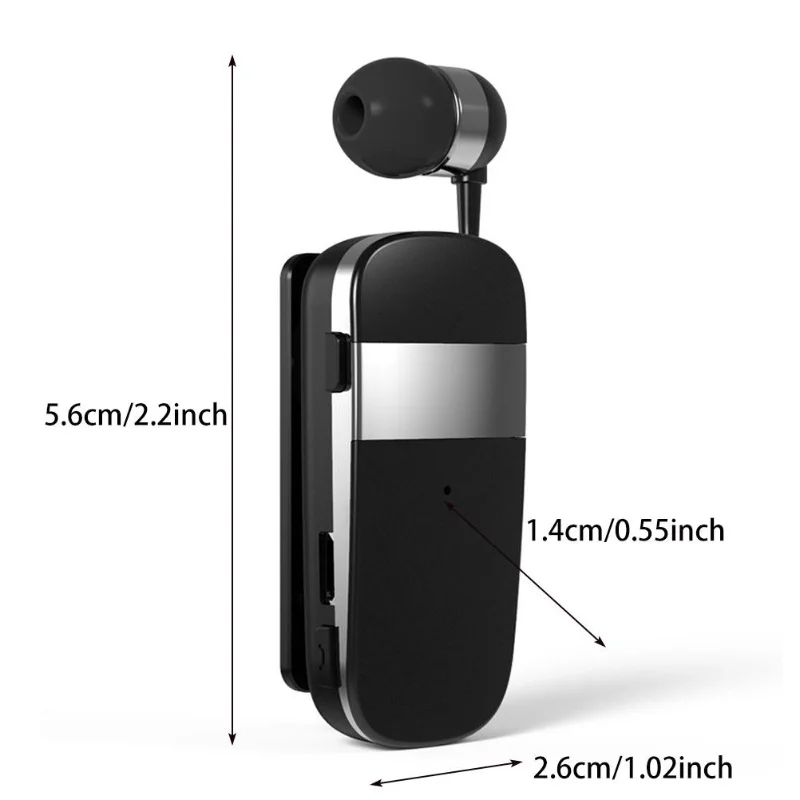 سماعة رأس بلوتوث للسيارة ذات طية صدر السترة اللاسلكية أحادية الأذن