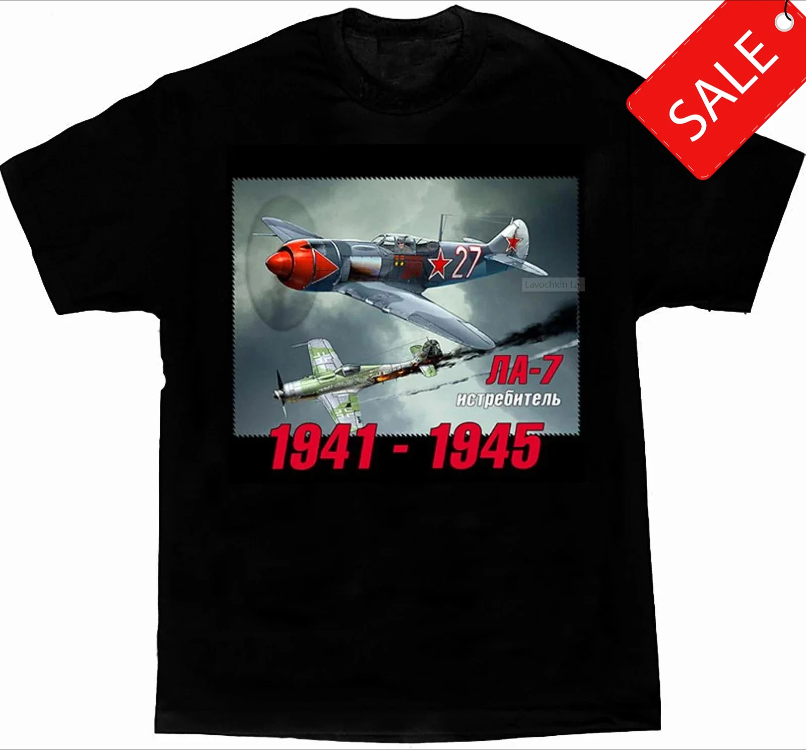 Soviet Lavochkin La-7 Fighter T-Shirt 100% Cotton O-Neck Short Sleeve Summer Casual Mens T-shirt Streetwear