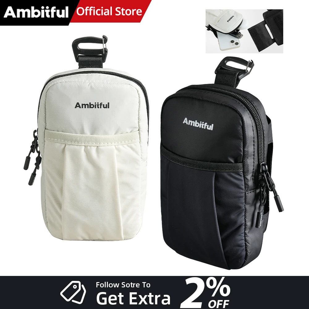Sac à dos suspendu AMBITFUL avec bandoulière, accessoires de photographie pour téléphone, filtres de caméra d'action, poignée pour batterie