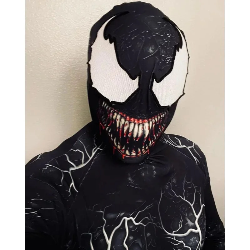 Cos Nuovo Halloween Adulti Bambini Venom Symbiote Spidycosplay Costume Tuta Zentai Seconda Pelle Vestito da Uomo Tuta da Festa