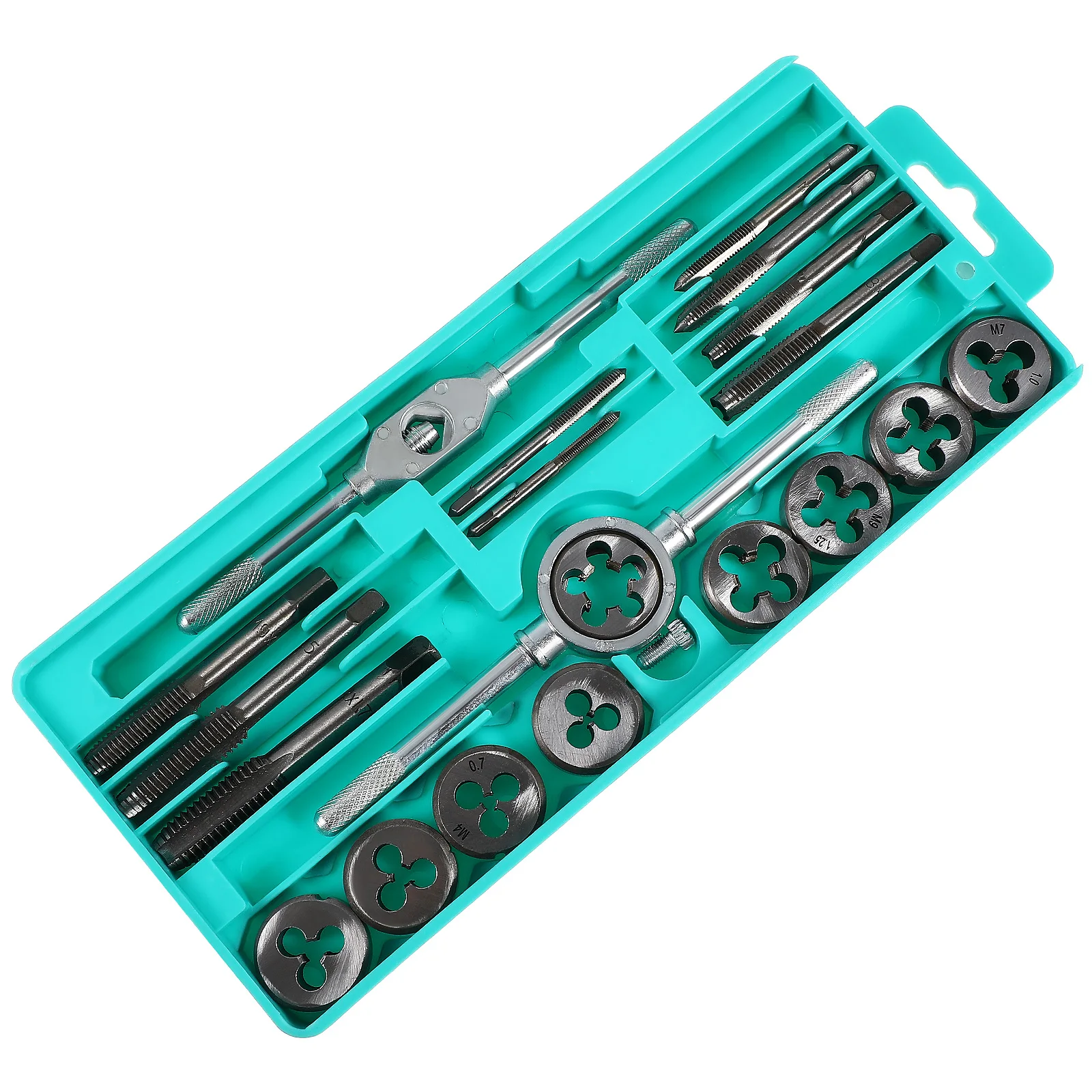 

20pcs Hand Tap Wrench T Handle Metal Lathe Tools Bearing Steel Ratcheting Tap Die Set Thread Repair Mechanic Home Use