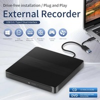 External DVD Drive USB 3.0 Type-C USB C Portable DVD Player External CD-RW Drive DVD-ROM Burner Player For Laptops Desktop PC