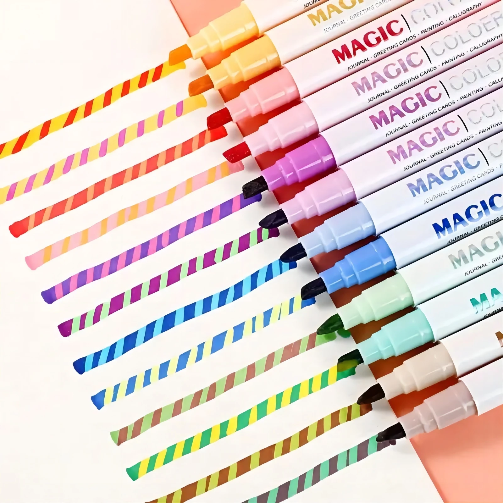 Double-ended Magic Color Changing Highlighter Pen Set, Student Diary Scrapbook Painting, DIY Making, School office stationery