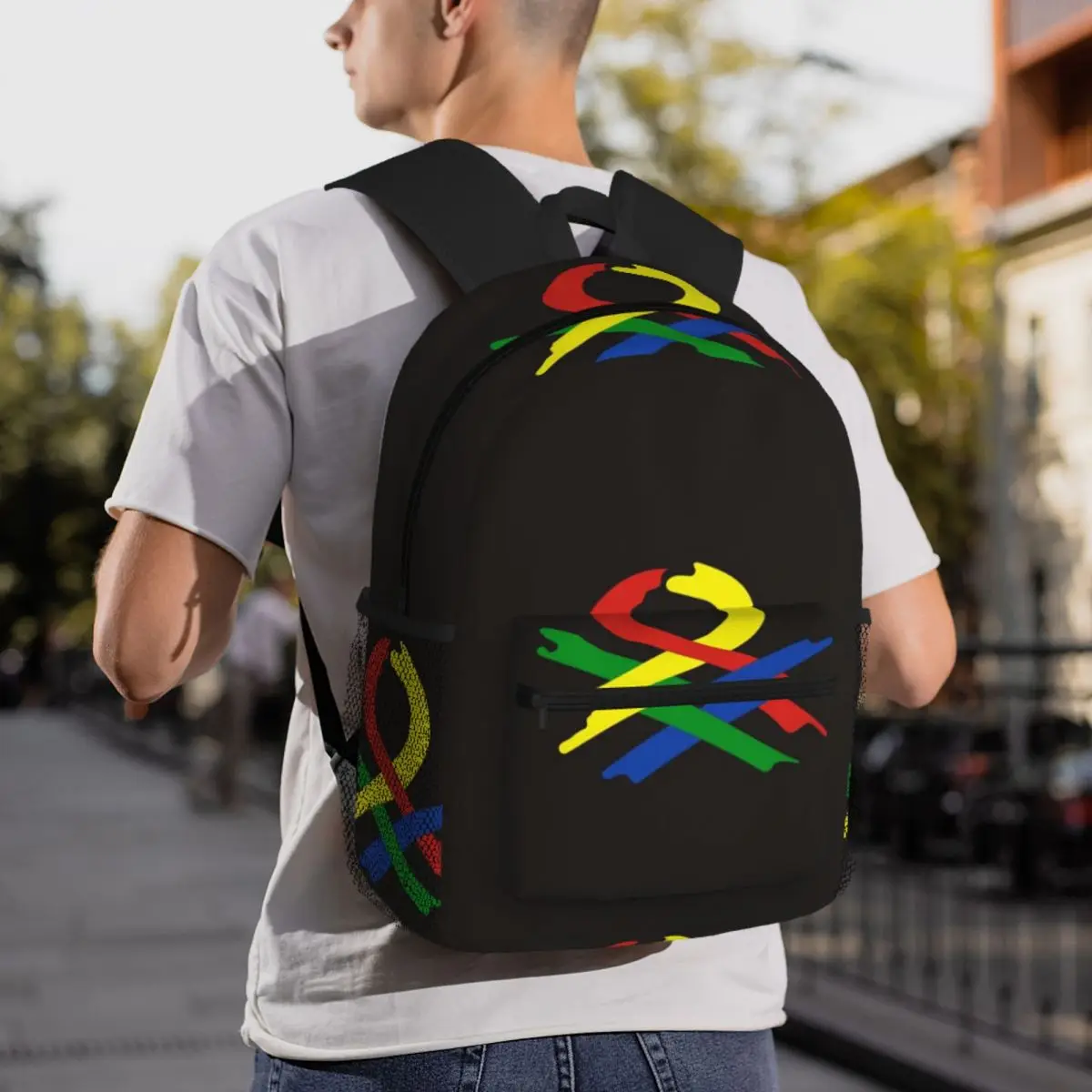 United Colors Of Benetton Backpack Daypack Large Capacity Boys Girls BookBag School Bag Shoulder Bags for Men Women
