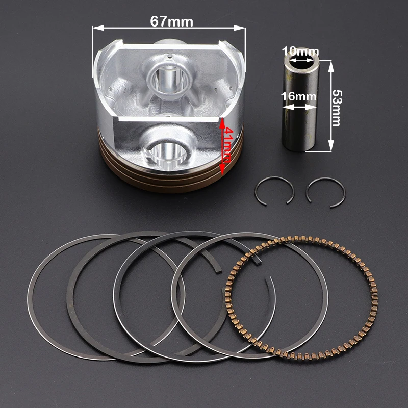 Motorcycle 67mm Piston Pin 16mm Ring Set Kit Assembly For Zongshen CG250 CG 250 Egine Spare Parts