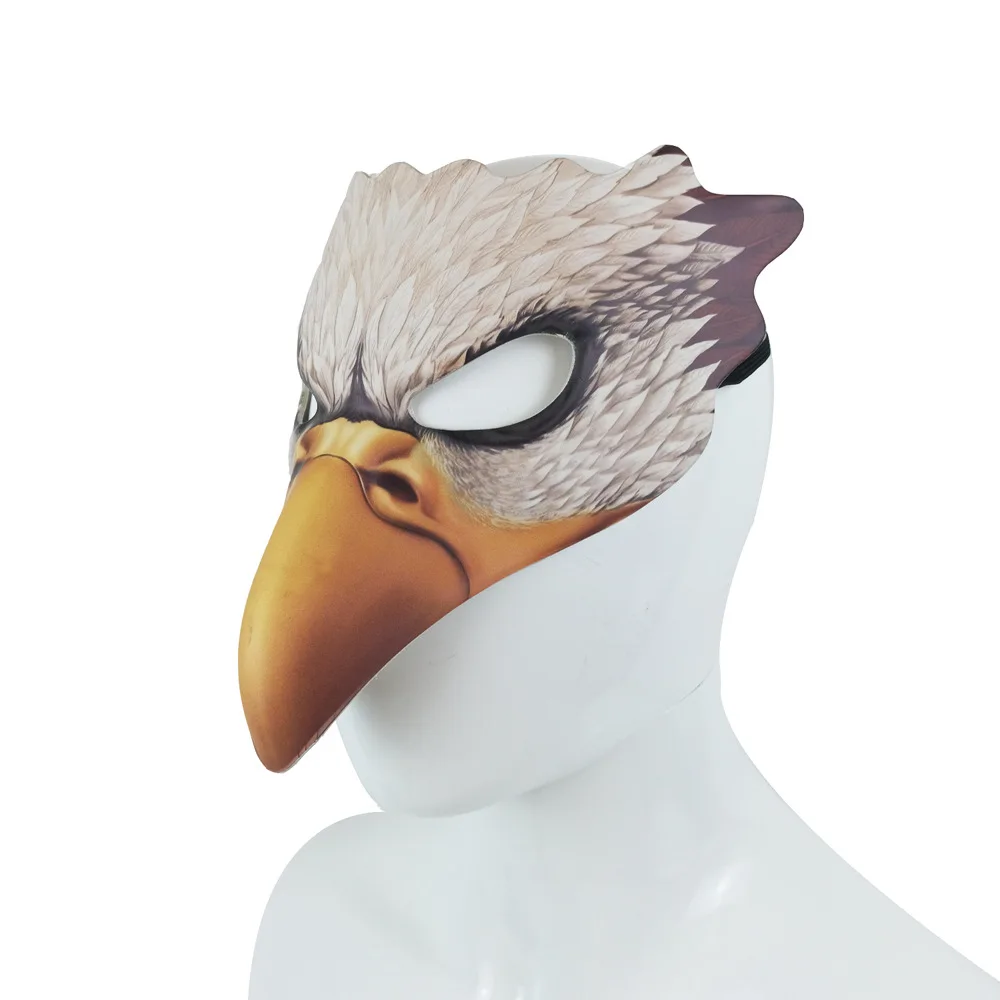 

3D Eagle Mask Halloween Carnival Animal Mask PU Leather EVA Half Face Mask Party Masquerade Cosplay Costumes Props